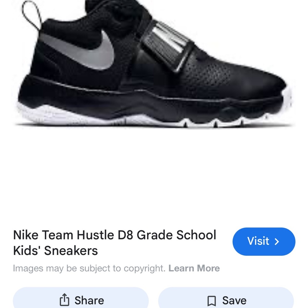 Nike Team Hustle Youth Sneakers Size 6.5